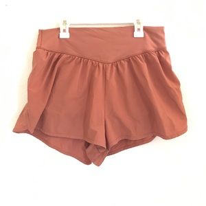 Aerie Offline Jogging Shorts Size Large Clay Color